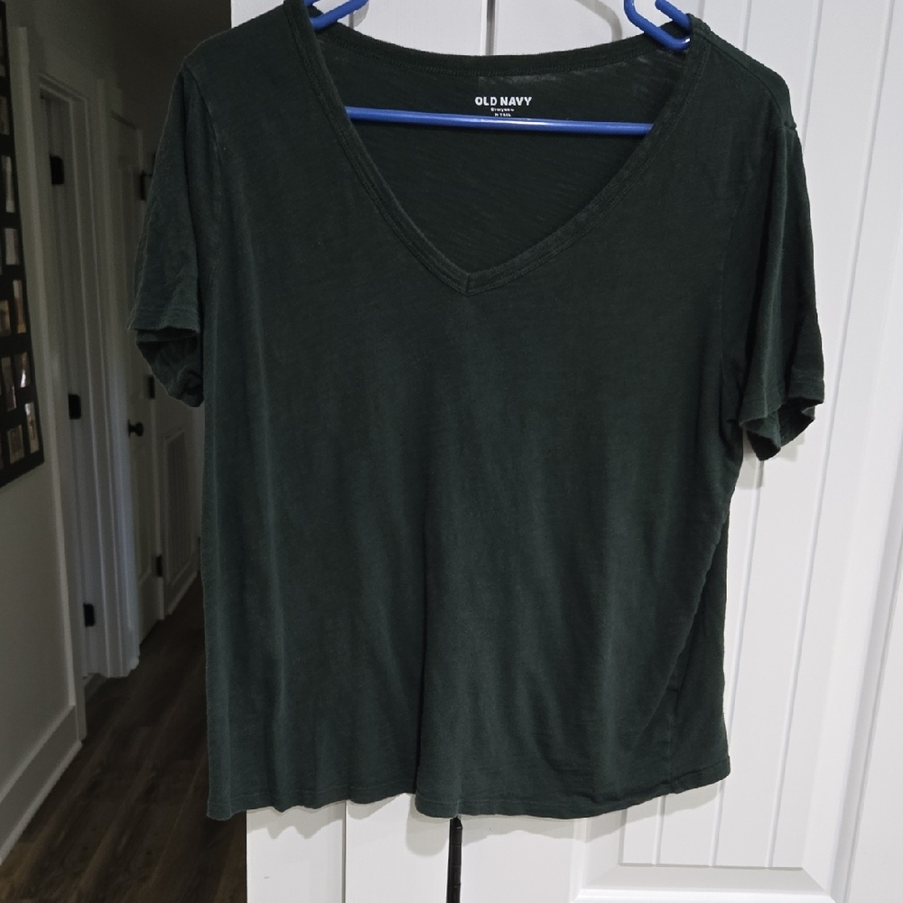 Old Navy Women's Forest Green Short Sleeve Tee